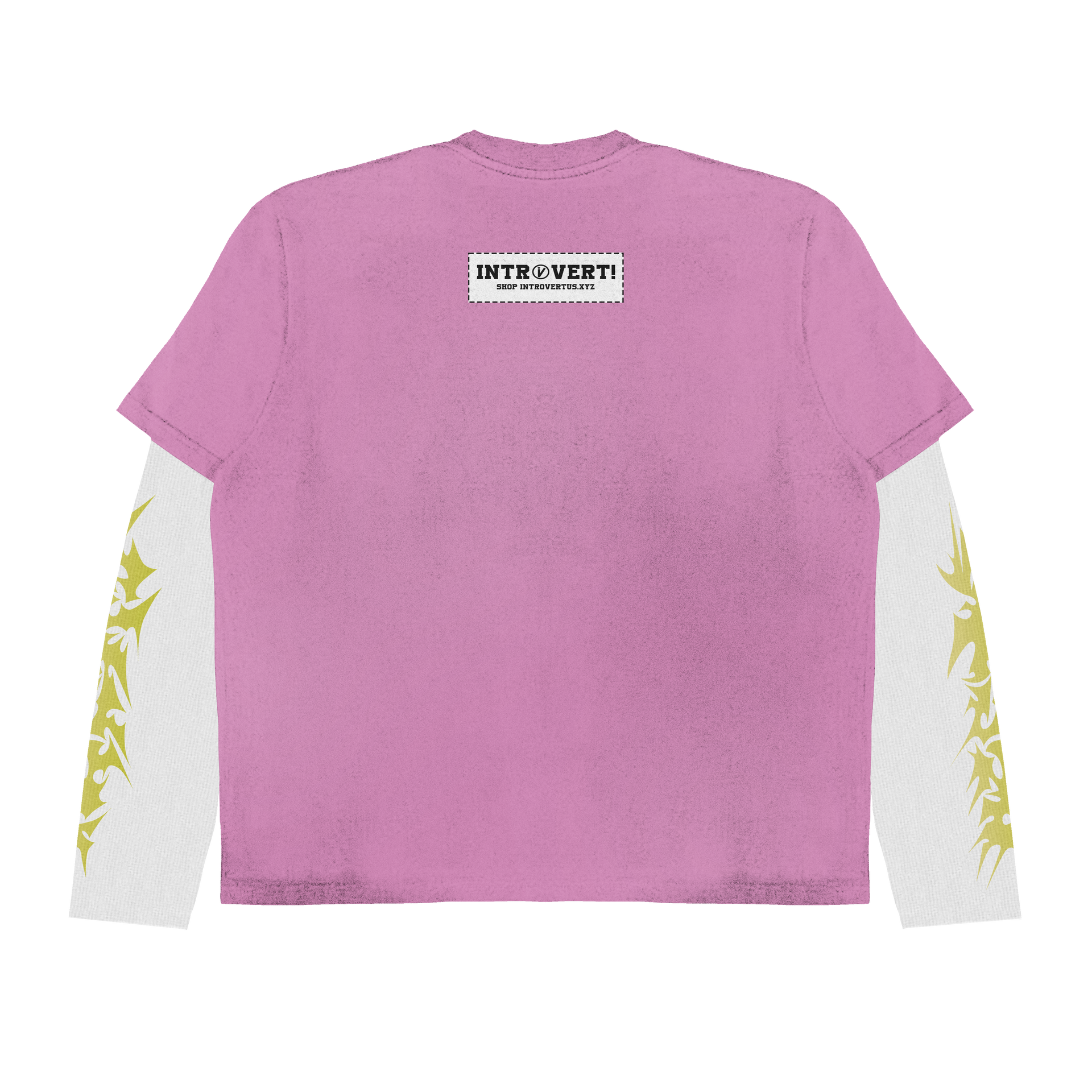 PINK SOCIAL ANXIETY DOUBLE LAYERED TEE [PREMADE READY TO SHIP]